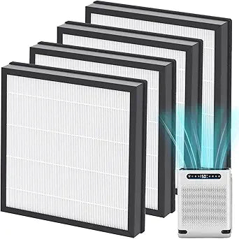 HAP605/HAP607 Replacement Filters for FreAire HAP605 HAP607 and for XenonLab HAP605 HAP607 Air Purifier, 3-in-1 Efficient Air Filter with Activated Carbon for Home, 4-Pack