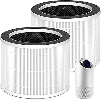 2 Pack Replacement Filters for Sterra Moon Air Purifier, 4-Stage Filtration True HEPA, Activated Carbon & Pre-Filter