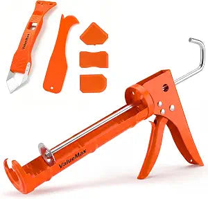 ValueMax 10OZ Caulk Gun kit with Caulk Remover Tool (Orange)