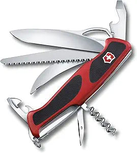 Victorinox Swiss Army Rangergrip 57 Hunter Multi-Tool Pocket Knife, Black/Red, 130mm