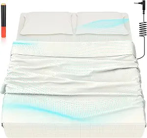 Grounding Sheets King, 90% Organic Cotton+ 10% Pure Silver Fiber, with Flat Sheets,and 2 Pillowcase, Deep Pocket Grounded Bed Sheet, for Improved Sleep (White, (78 * 80.2 * 15inch))