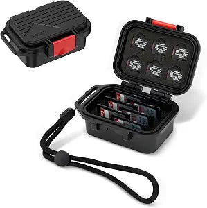 12 Slot Water-Resistant Memory Card Case Small SD MicroSD Card Holder