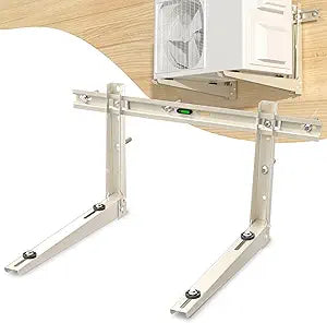 Mini Split Wall Mounting Bracket: Wall Mount Ac Bracket for Outside 9000-36000 BTU Mini Split Air Conditioner with Leveler Universal Ductless AC and Heat Pump Systems Outdoor- Up to 490 LBS