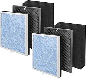 Ulrempart Replacement Air Filter Compatible with RENPHO Model RP-AP001, RP-AP002, RP-AP001S, 10-Pack Extra Charcoal Filters, 2X Activated Carbon Filters and 2X H13 Filters