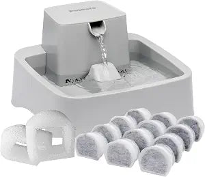 PetSafe Oasys 1/2 Gallon Pet Fountain for Cats and Small Dogs 1/2 Gallon Water Capacity Adjustable Flow Control Fresh, Filtered Water Easy to Clean - Extra Carbon and Foam Filters Included