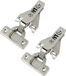 Probrico 20 Pairs40 Pack Kitchen Cabinet Hinges for Face Frame Cabinet, Concealed Cabinet Hinges Brushed Satin Nickel with Mounting Screws