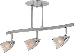 Access Lighting - HI Access 52030LEDDLP-BS/OPL Contemporary Modern LED Semi Flush Mount from Comet Collection in Pewter, Nickel, Silver Finish, 21.00 inches, Brushed Steel