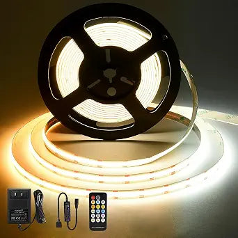 CCT COB LED Strip Lights, Tunable White Dimmable 2700K-6500K