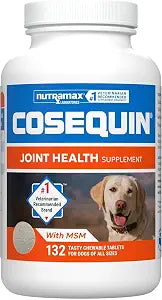 Nutramax Cosequin for Dogs Joint Health Supplement, Contains Glucosamine for Dogs, Plus Chondroitin and MSM, Supports Healthy Joints, For All Breeds and Sizes, Chewable Tablets, 132 Count