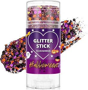 Halloween Glitter Stick for Face,Body and Hair Glitter Stick