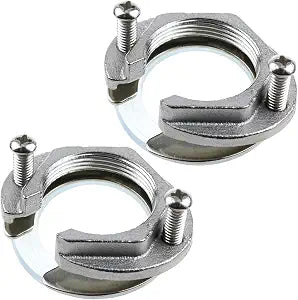 2 Sets Tap Fixing Fitting Tap Fixing Tool Stainless Steel Colour Bathroom Hot and Cold Tap Anti Loosening Fixing Nut Suitable for Kitchen and Bathroom and Washbasin