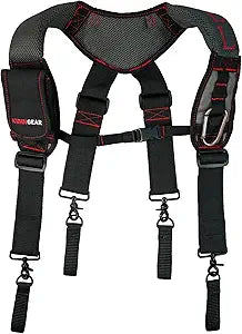 KUNN Gel-Padded Tool Belt Suspenders for Construction Work - Comfortable Support for Carpenters,Electricians & DIY