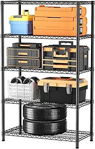SINGAYE Shelf Closet Wire ShelvingAdjustable Metal Unit for Laundry Room Organization Bathroom Kitchen Home Garage Storage Pantry Rack Shelves