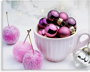 Stupell Industries Glimmering Pink Christmas, 24 x 30 Inch Canvas Wall Art