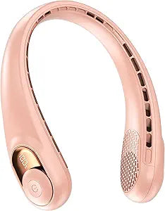 KIDEE Portable Neck Fan, Neck Fans Rechargeable for Women Men, 4000mAh Personal Bladeless Fan, Upgraded Cooling Air Volume, Ultra Quiet Wearable Fan