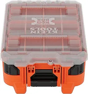 Klein Tools 54500MBX MODbox Tall Compartment Box, Half-Width Tool Organizer, Small Parts Tool Box with 10 Compartments, 4 Removable Bins, Stackable Module