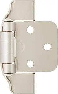 Franklin Brass (10-Pack) Self-Closing Cabinet Hinges 1/2' Semi-Wrap Overlay for Cabinet Doors Kitchen/Cabinets/Cupboards/Furniture, Satin Nickel H01915K-SN-B