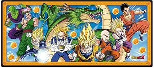ABYstyle Dragon Ball Z Goku and Friends Fighters Gaming Mousepads 35"" x 16"" Non Slip Rubber Mouse Pads Office Rectangle Mouse Mat Gift, Large