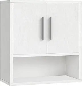 HOOBRO Bathroom Wall Cabinet, Medicine Cabinet, 15 x 7.1 x 16.1Inches, Adjustable Shelf, Over The Toilet Wall Storage Cabinet, for Bathroom, Bedroom, White