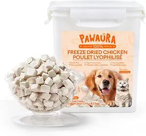 Freeze Dried Chicken Cats & Dogs Treats, 17.63 oz(1.1LB), High Protein Single Ingredient - No Additives | Grain Free | Training & Nutrition Supplements, Sealed Box