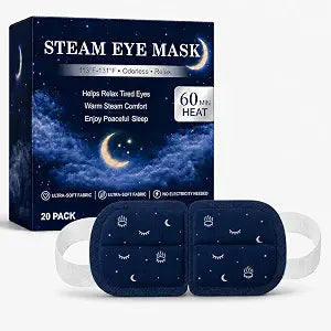 closewave Steam Eye Mask 20 Pack, Self Heating Heated Eye Masks Unscented