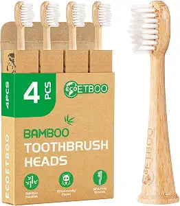 Bamboo Toothbrush Replacement Heads Compatible with Philips Sonicare