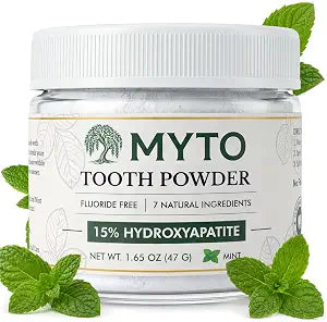 Myto Remineralizing Hydroxyapatite Tooth Powder, Fluoride Free, 1.65 oz