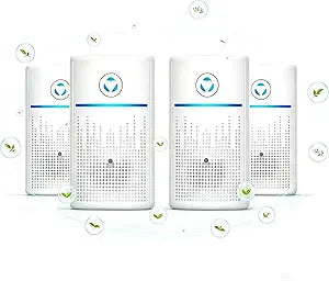 Plug In Air Purifier Ionizer 4 Pack, Air Freshener Plug in for Home Bedroom, Small Air Purifier for Pets Litter Box Odor Eliminator, Ionizer Air Purifier, Ozone Free Room Ionizer