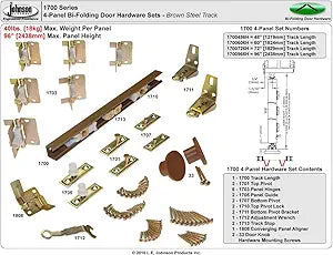 Johnson Hardware Bifold 72" 1700 Closet Door Hardware