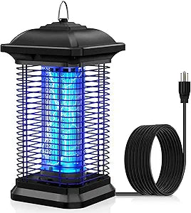 AMUFER Bug Zapper for Outdoor & Indoor, 1/2 Acre Coverage Mosquito Lamp with 18W Bulb & 4400V High-Voltage, 100% Improvement in Mosquito Control Effect, Electric Fly Trap for Patio, Backyard, Home
