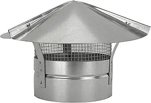 Cone Top Cap with Screen - Stainless Steel 4 inch