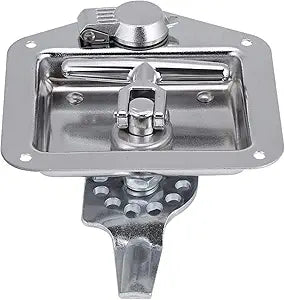 Tool Box Latch, Stainless Steel T-Handle Latches Tool Box Locks with Keys and Gasket Folding T-Handles Latch Heavy Duty Flush Mount Handle Latch for RV, Camper,Toolbox,Truck Trailer (1)