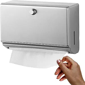 Bobrick Wall-Mounted Paper Towel Dispenser  Stainless Steel, Holds 200 C-Fold or 275 Multifold Towels, Easy Manual Access, ADA Compliant, Ideal for Commercial Bathrooms & High-Traffic Areas (Model B-2621)