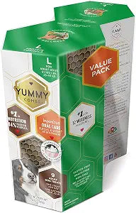 Yummy Combs Dental Treats for Dogs | Old Version | Dental Dog Treats for Large Dogs (24oz, 18 Count)