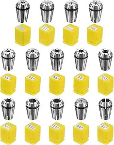 uxcell ER20 Spring Collet Set 14 Size Spring Steel 0.015mm Accuracy High Precision Collet Holder Chuck with Plastic Case for CNC Engraving Machine & Milling Lathe Tool
