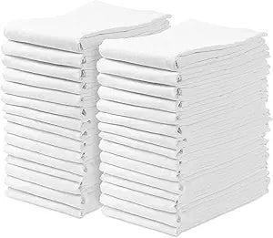 Flour Sack Towels Pack of 30-28x28 Inches - 100% Cotton, Highly Absorbent Dish Towels for Drying Dishes, Durable Tea Towels for Kitchen, Multipurpose Kitchen Towels