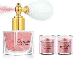 Etercycle Pink Body Glitter Spray, Shimmering Spray Powder