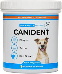 Organic Irish Seaweed Dental Supplement for Dogs, Natural Plaque and Tartar Control, Fresh Breath Formula, 3 Brown Seaweeds Blend 300g Plastic Tub