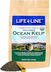 Life Line Certified Organic Ocean Kelp Supplement for Dogs, Cats & Horses | Boosts Coat Health, Reduces Shedding, Fights Plaque & Tartar, Supports Digestion, USDA certified - 5 lb