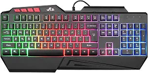 Rii Mechanical Feeling Gaming Keyboard,USB Keyboard with Wrist Rest