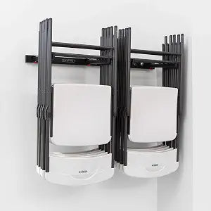 LIFETIME 80719 Wall Mounted Chair Rack Black
