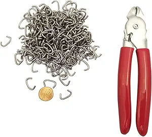Professional Heavy Duty Hog Ring Pliers (with 1/2 Stainless Steel Hog Rings)