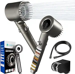 Shower envy Pure X Filtered Shower Head, High Pressure, Multiple Spray Modes, Flow-Pause Lever, Hard Water Purifier