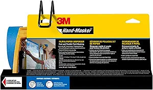 3M Hand-Masker M3000 Tool Painter's Tape and Masking Film Dispenser Kit, 3M Hand Masker Protects Surfaces from Paint Splatters, Includes 12-Inch Blade, Painter's Tape and Masking Film, 1 Kit