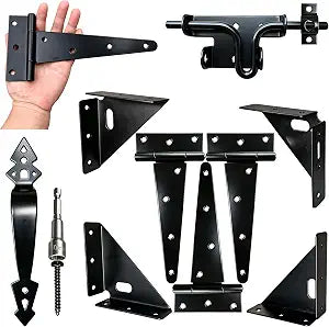 Heavy Duty Fence Gate Kit, Easy Gate Kit, with 3 Heavy Duty Hinges
