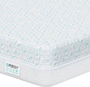 4 in 1 Crib Mattress, 6" Dual Sided Memory Foam Toddler Bed Mattress, Cotton Heat & Tencel Cooling Cover, Firm Breathable Baby Mattress for Infant & Toddler, Waterproof Linning & Washable