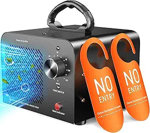 Ozone Generator 48,000mg, Commercial Ozone Machine Odor Removal, High Capacity O3 Ionizer Air Purifier Deodorizer, Portable Mini for Car, Home, Smoke, Pets, Industrial, for 4000 Square Feet -Black