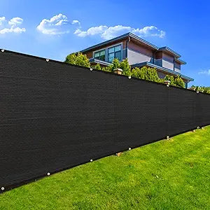 Privacy Screen Fence,6ftx50ft Heavy Duty 90% Blockage 175 GSM Fencing Mesh Net Cover for Backyard Garden Yard Outdoor Wall 40 Cable Zip Ties Included Black