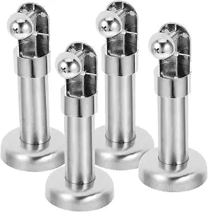 Angoily Bathroom Partition Foot Restroom Partition Support Hardware Stainless Steel Floor Bracket for Toilet Stall Hardware Public Restroom Divider Accessory 4 Pack 5.51 X 2.36 X 2.36 in