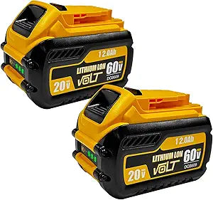 12000mAh Replacement Battery for Dewalt 20V/60V Max Batteries 2 Pack Compatible with Dewalt 20V/60V Cordless Power Tools DCB606 DCB609 DCB612 DCB200 DCB206 DCB207